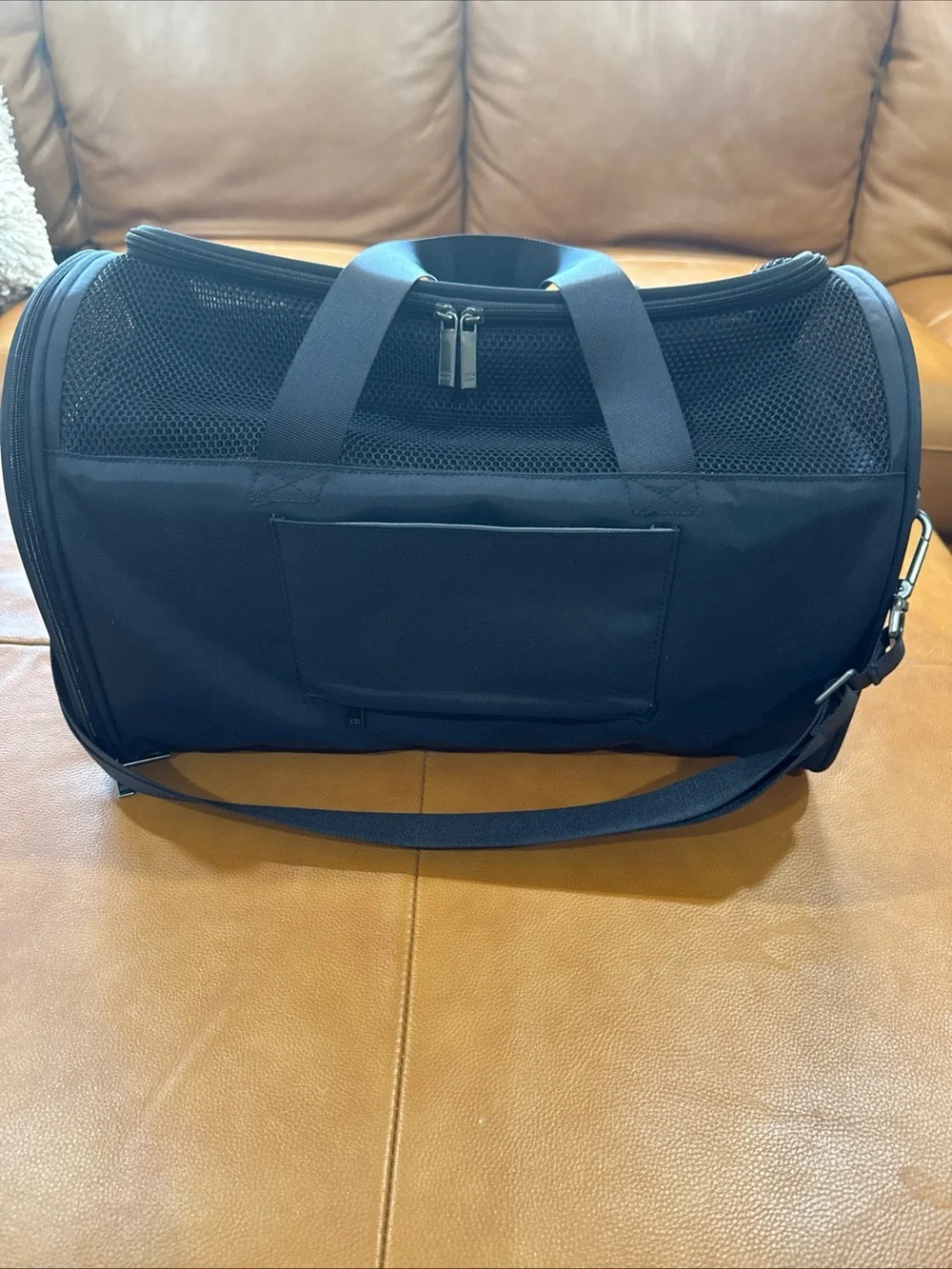 Open Story Pet Carrier Duffel Navy Soft-Sided Travel Bag 17.5” Removable Pad NWT